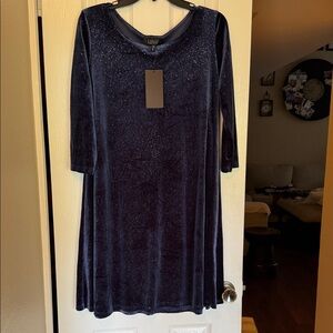 Luxe Midnight Blue Sparkle Dress